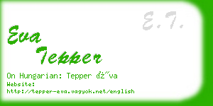 eva tepper business card